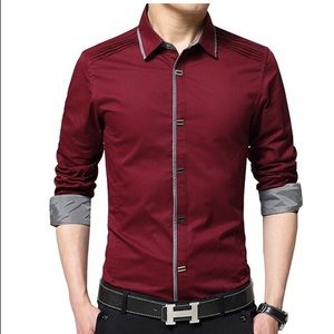 Men’s Long Sleeve Casual Button Down Dress Shirt